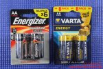 Markenbatterien von Varta und Energizer